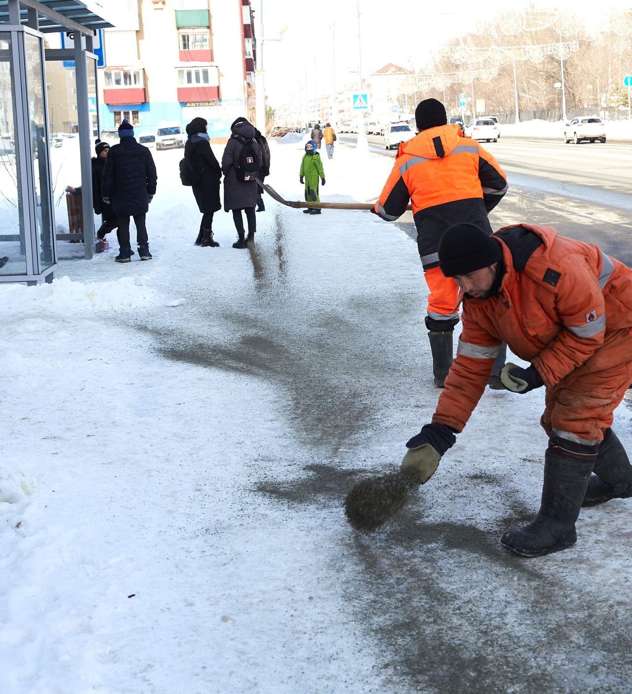 Посыпка гололеда